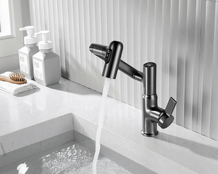 AquaTwist Küchenarmatur | 360° Drehbar, Integrierte Temperaturanzeige