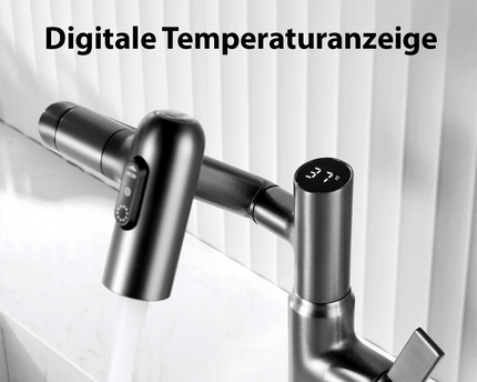 AquaTwist Küchenarmatur | 360° Drehbar, Integrierte Temperaturanzeige