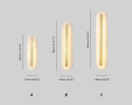 Hurn Wandleuchte | Handgeschnitzter Alabaster, Minimalistisch für Innenräume 4