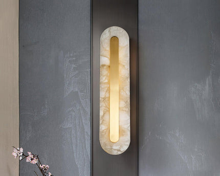 Hurn Wandleuchte | Handgeschnitzter Alabaster, Minimalistisch für Innenräume 5