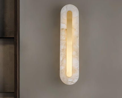 Hurn Wandleuchte | Handgeschnitzter Alabaster, Minimalistisch für Innenräume 6