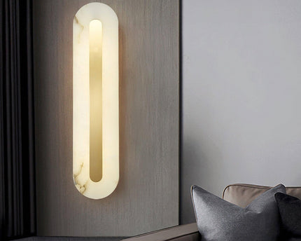 Hurn Wandleuchte | Handgeschnitzter Alabaster, Minimalistisch für Innenräume 8