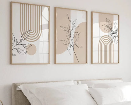 Niora Wandkunstdrucke Set | Boho-Botanika, Minimalistisch 0