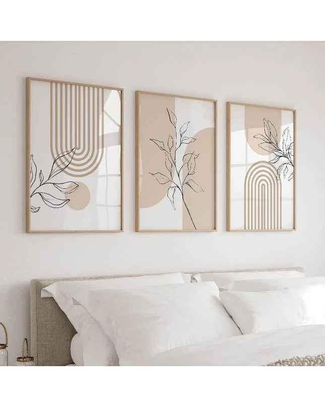Niora Wandkunstdrucke Set | Boho-Botanika, Minimalistisch 0