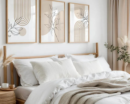 Niora Wandkunstdrucke Set | Boho-Botanika, Minimalistisch 1