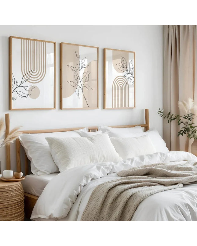 Niora Wandkunstdrucke Set | Boho-Botanika, Minimalistisch 1