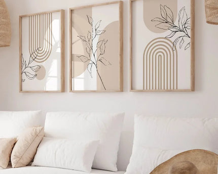 Niora Wandkunstdrucke Set | Boho-Botanika, Minimalistisch 2