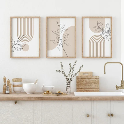 Niora Wandkunstdrucke Set | Boho-Botanika, Minimalistisch 3