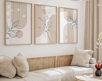 Niora Wandkunstdrucke Set | Boho-Botanika, Minimalistisch 4