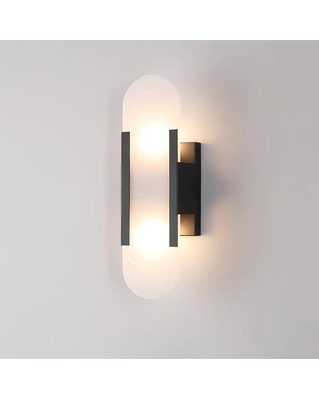 Vento Wandleuchte | Alabaster, Modern mit Metallakzenten 0