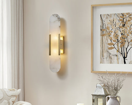 Vento Wandleuchte | Alabaster, Modern mit Metallakzenten 4