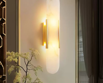 Vento Wandleuchte | Alabaster, Modern mit Metallakzenten 5