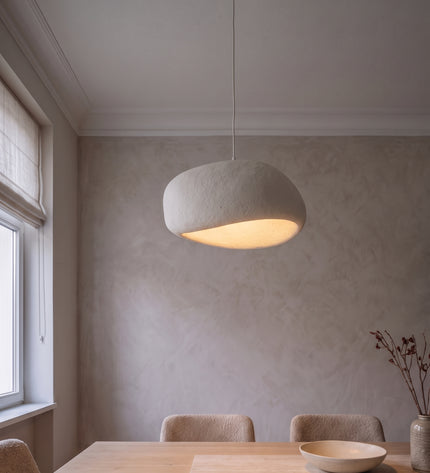 Calma Pendant Light | Pebble Form, Textured Finish in the dining room (1)