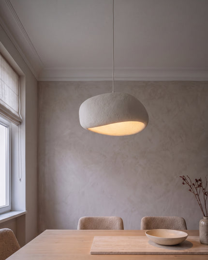 Calma Pendant Light | Pebble Form, Textured Finish in the dining room (1)