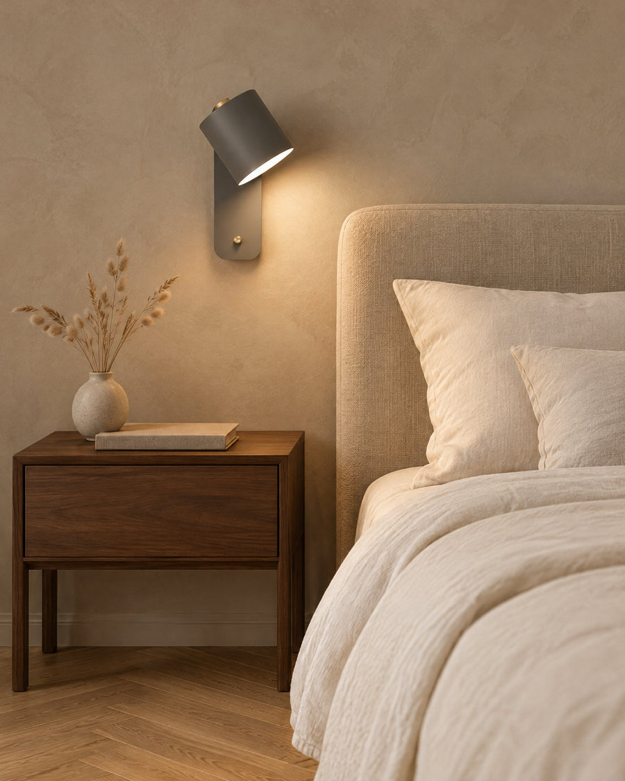 Treviso lamp as a reading light in a bedroom