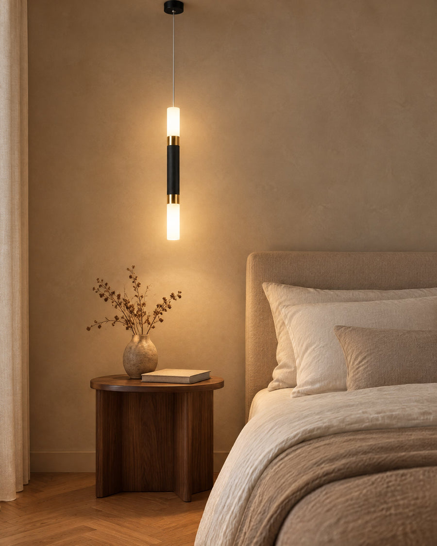 Rennes LED lamp in a bedroom next to the bed