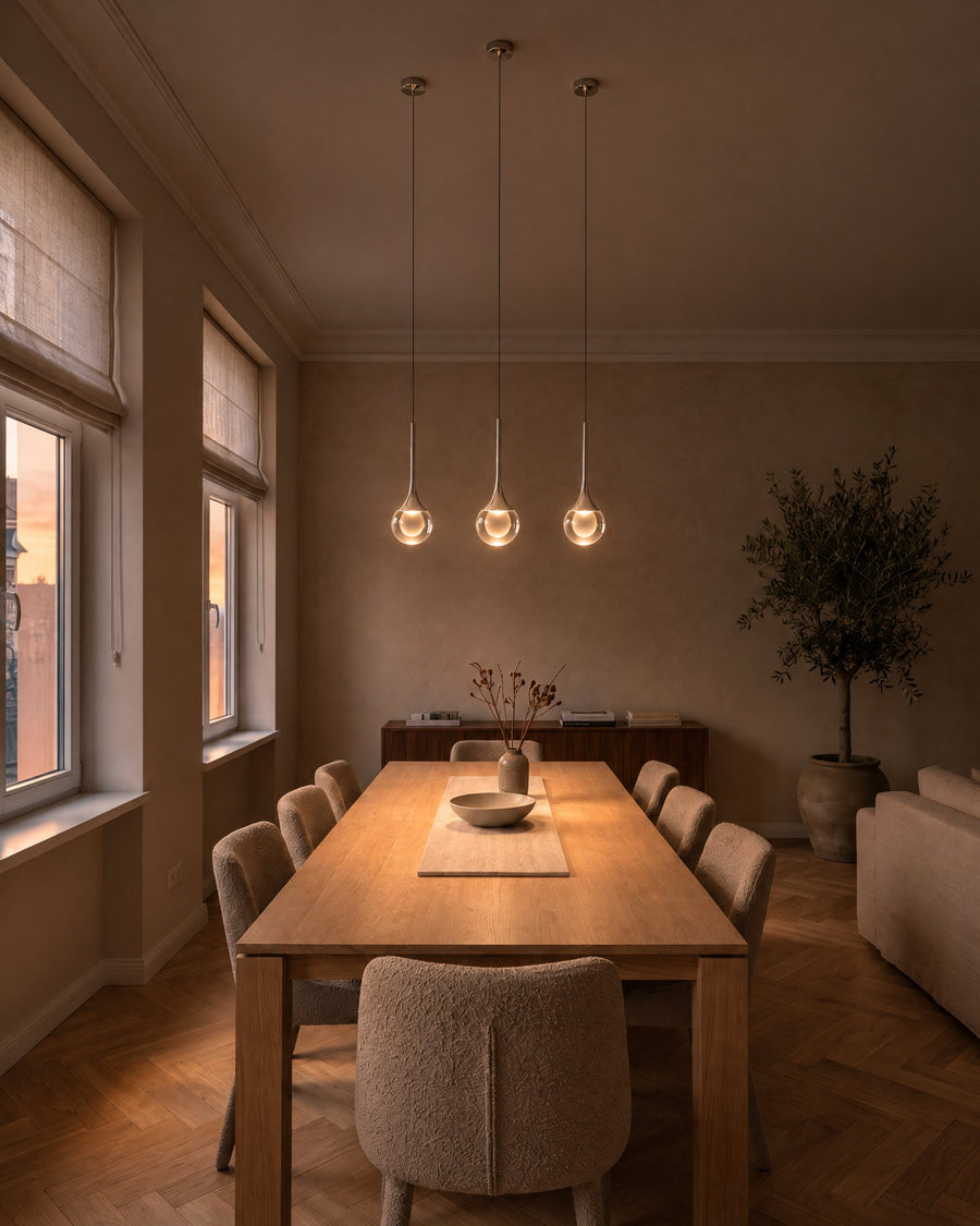 Gota pendant light in a dining room