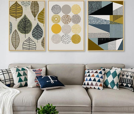 Kezaro 40x50cm Scandinavian canvas wall art without frame featuring modern Nordic design in neutral tones
