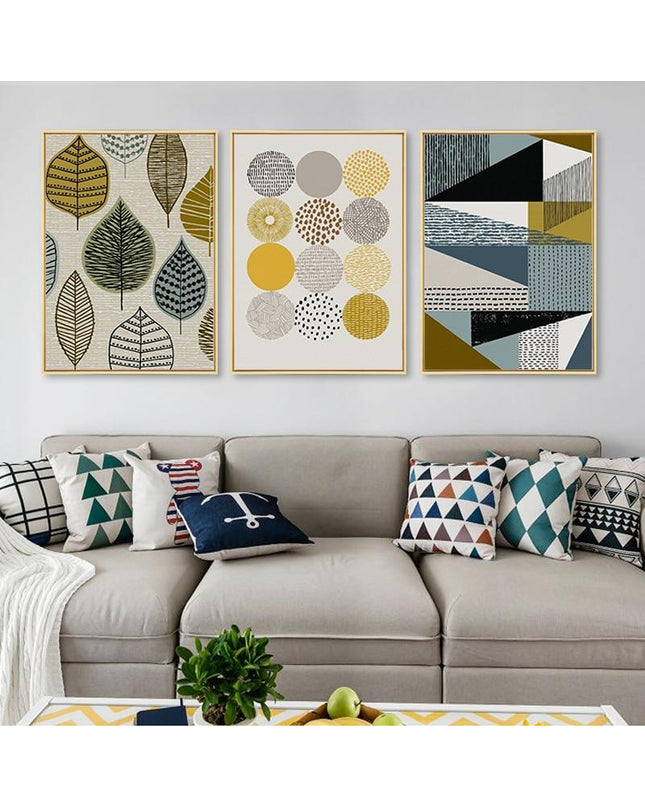 Kezaro 40x50cm Scandinavian canvas wall art without frame featuring modern Nordic design in neutral tones