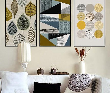 Kezaro Scandinavian canvas print, 40x50cm, unframed wall art with minimalist Nordic design.