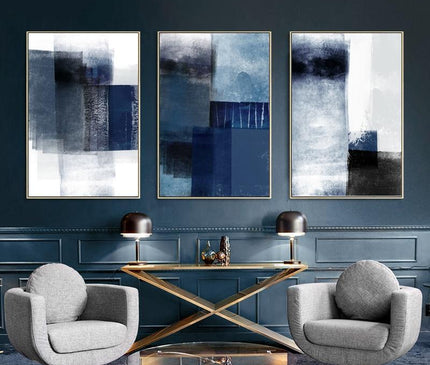 Kezaro 40x60 cm blue sky canvas print without frame, featuring a serene depiction of a clear blue sky with clouds.