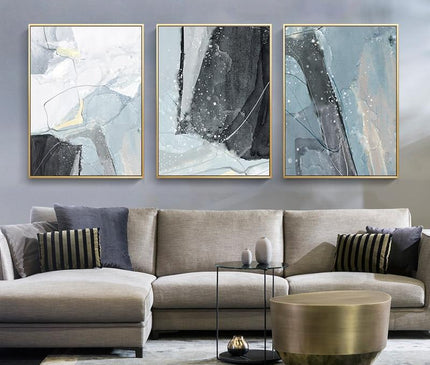 Kezaro Myli Leinwand in 40x60cm size, unframed canvas artwork with abstract design on white background.