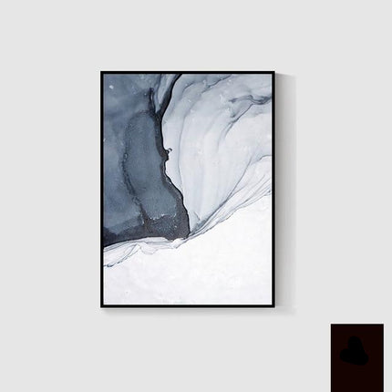 Kezaro Myli Leinwand in 40x60cm, unframed canvas print with abstract design in shades of blue and white.