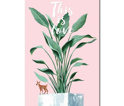 Kezaro 50x70cm Green Nature canvas print without frame, vibrant outdoor landscape artwork on linen material.