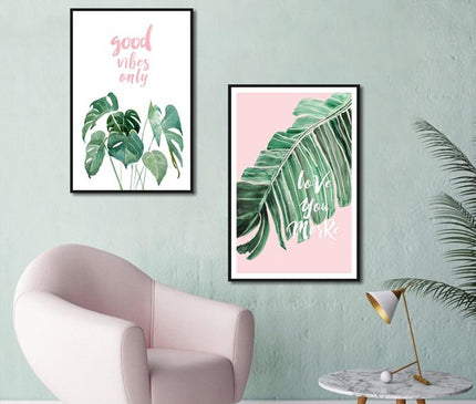 Kezaro 50x70cm green nature-themed canvas artwork without frame, vibrant green and natural landscape design