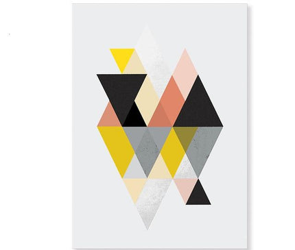 Kezaro Geom Canvas artwork, 50x70cm, featuring modern geometric design on canvas without frame.
