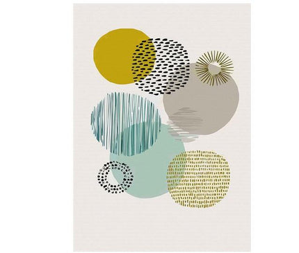 Kezaro Geom Canvas featuring a modern geometric design in 50x70cm size, printed on high-quality canvas without frame.