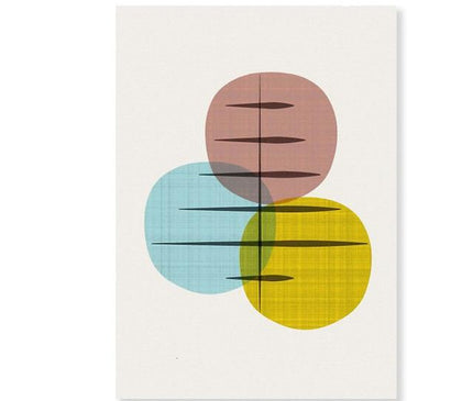 Kezaro Geom Canvas artwork in 50x70cm size, featuring abstract geometric design on high-quality canvas.
