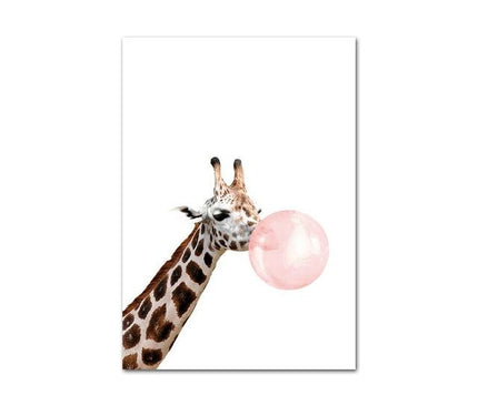 Kezaro Rosa Blasen Leinwand wall art with pink bubble design on a 50x70cm canvas, vibrant and modern home decor piece.