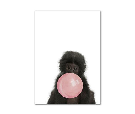 Kezaro Rosa Blasen Leinwand art print in 50x70cm with abstract pink bubble design on canvas.