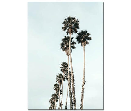 Kezaro 50x70cm tropical ocean canvas print with vibrant ocean waves and lush greenery, unframed wall art for home decor.