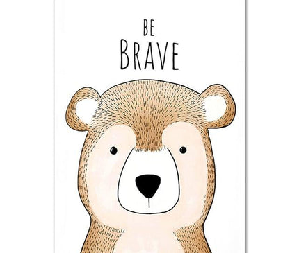Kezaro Be Happy canvas wall art in 50x75cm with no frame, featuring vibrant colors and a cheerful design for home decor.
