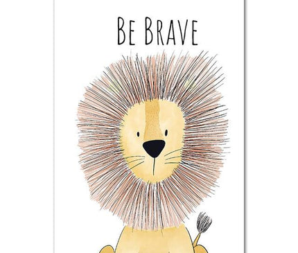 Kezaro Be Happy canvas print featuring colorful, cheerful artwork on a 50x75cm unframed wall decoration.