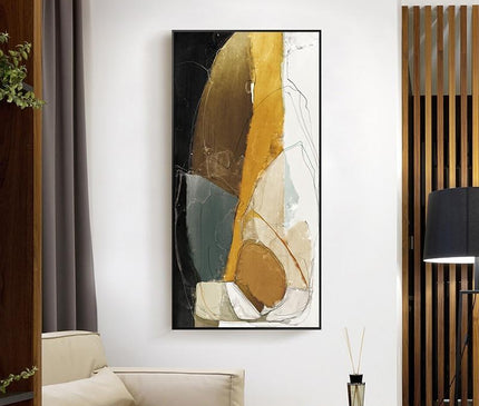 Kezaro geometric abstract canvas wall art in 60x120cm unframed with modern, colorful geometric shapes on a white background.