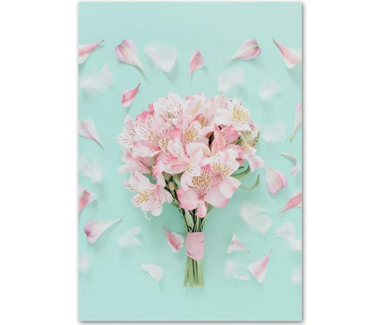 Kezaro Blossom Canvas artwork featuring vibrant floral design on a 60x80cm canvas without frame.
