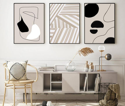 Kezaro trendy patterned canvas print in 60x90cm size, vibrant abstract design without frame, modern wall art decor