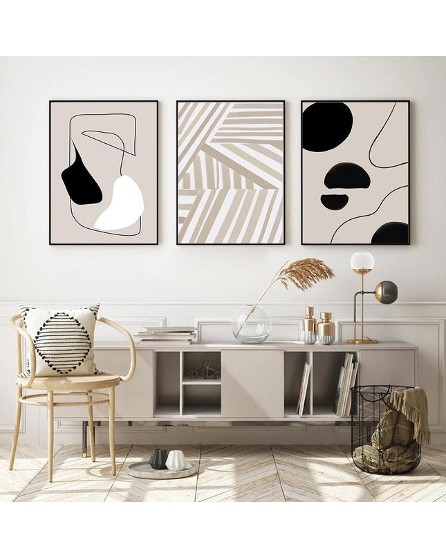 Kezaro trendy patterned canvas print in 60x90cm size, vibrant abstract design without frame, modern wall art decor