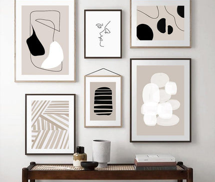 Kezaro trendy patterned canvas print 60x90cm without frame showcasing modern abstract design on textured surface.
