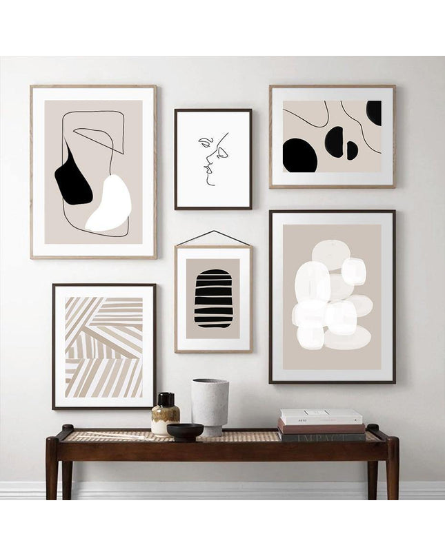 Kezaro trendy patterned canvas print 60x90cm without frame showcasing modern abstract design on textured surface.