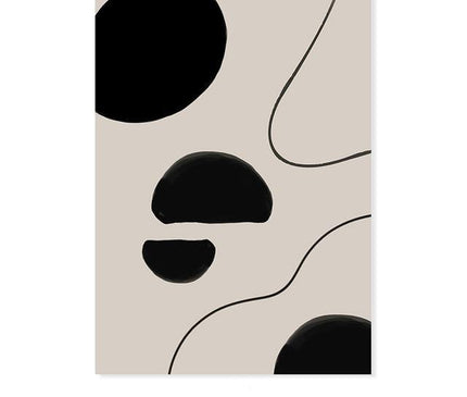 Kezaro trendy pattern canvas print 60x90cm without frame featuring modern, colorful geometric designs on a white background.