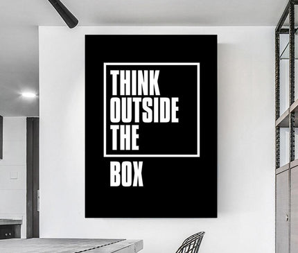 60x90cm Kezaro "Denke außerhalb der Box" unframed canvas print, modern abstract artwork on high-quality canvas.