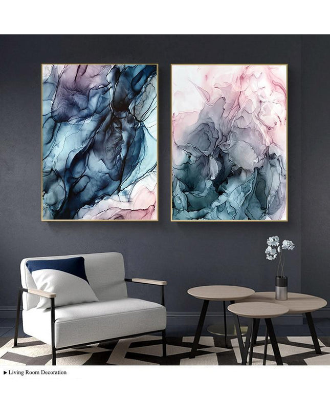 Colorful abstract canvas print by Kezaro featuring vibrant, modern artwork in a 60x85cm unframed display.