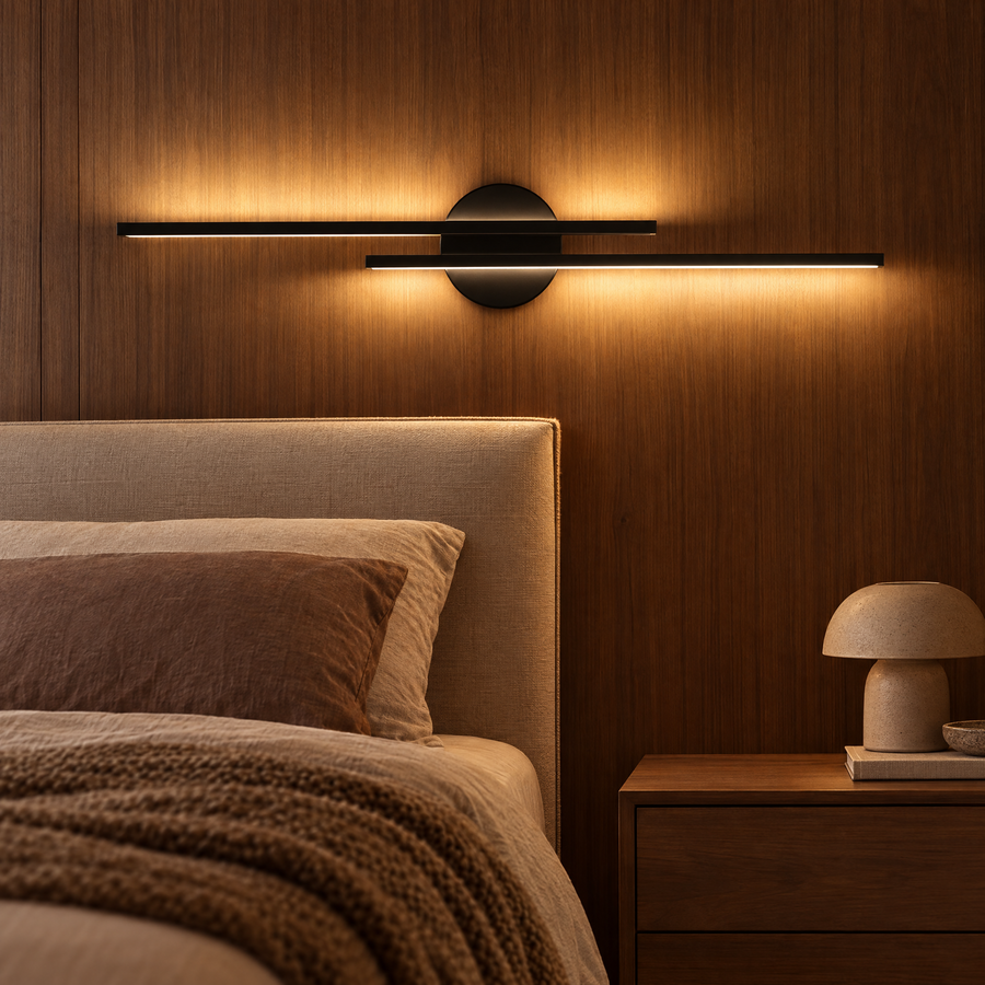 Aeris Wandleuchte Schwarz | LED, Modernes Design