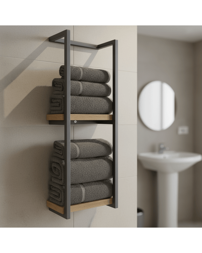 Kezaro PuraDry Wand-Handtuchhalter, rostfreier Badezimmeraccessoire, wall-mounted towel holder in sleek design