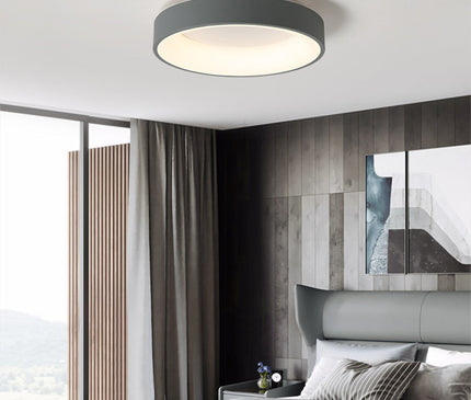 Kezaro Arisha dimmbar ceiling light with a 30cm white shade, modern lighting fixture for home illumination.