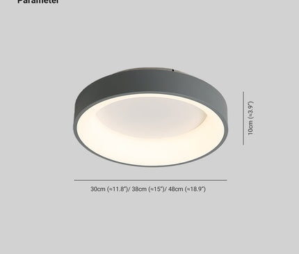 Kezaro Arisha dimmable ceiling light with a 30cm white lampshade, ideal for modern interior lighting.